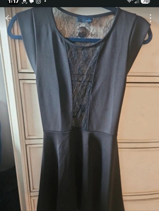 sis sis Dresses & Skirts - Sis Sis Black Lace Fit & Flare Skater Dress | See Measurements